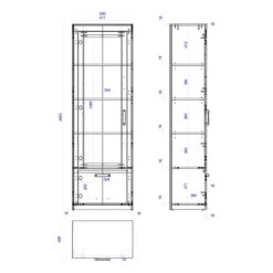 Vitrine Buzan I -Armoire Soldes Boutique 1000223909 210202 14162100002 SKETCH DETAILS P000000001000223909 sketch