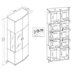 Vitrine Intento II -Armoire Soldes Boutique 1000288185 210827 12095600046 SKETCH DETAILS P000000001000288185 sketch