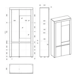 Vitrine Stonda II -Armoire Soldes Boutique 1000314584 211209 12531800642 SKETCH DETAILS P000000001000314584 sketch