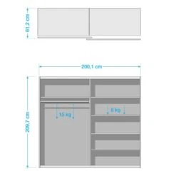 Armoire à Portes Coulissantes Oliver II -Armoire Soldes Boutique 1000324999 220203 150617000500 SKETCH DETAILS P000000001000324999 sketch