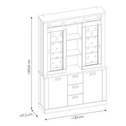 Vaisselier Shutter II -Armoire Soldes Boutique 1000348682 220505 500 SKETCH DETAILS P000000001000348682 sketch