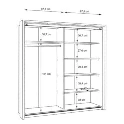 Armoire à Portes Coulissantes Shiny -Armoire Soldes Boutique 1000365827 220909 501 SKETCH DETAILS P000000001000365827 sketch