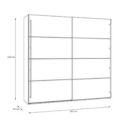 Armoire 220 Cm 2 P. Décor Blanc & Bois -Armoire Soldes Boutique 3811a73a79344bcc81d6d7c272af7061