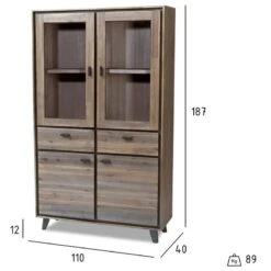 Armoire Vitrine Malaga Marron -Armoire Soldes Boutique 3d5f0dfeb0334169ae7c307d41c5f1b3