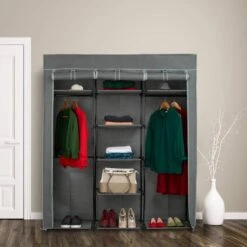 Penderie En Tissu XXL Avec 2 Tringles -Armoire Soldes Boutique 4a70b70d394b4145a1f0fd45884a9870