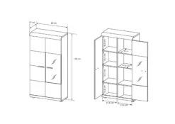 Armoire Vitrine ELEN NISKA LED -Armoire Soldes Boutique 8129019493754e6d82cd93279deb7ebd