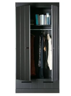 WOOOD Armoire En Pin 2 Portes 2 Tiroirs Blanc -Armoire Soldes Boutique 96f22f9489de44738dc6b3f133a24345.cropped 896 0 1738 2360.processed