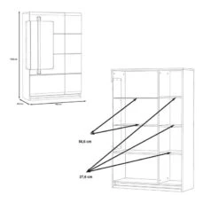 Vitrine 2 Portes Blanc Laqué - ALEXIANE -Armoire Soldes Boutique badfa2bd26d0492489df59eabe9ec3b4