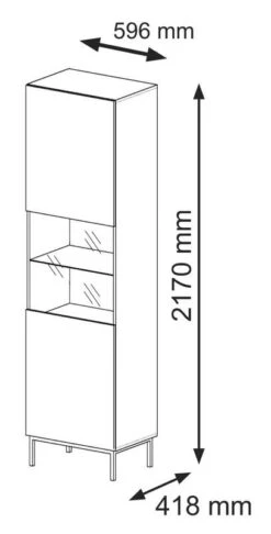 Armoire Vitrine RavennaB 60x42x217 -Armoire Soldes Boutique ccc4378b7d3a47c4a4e3ea5c582b9c29
