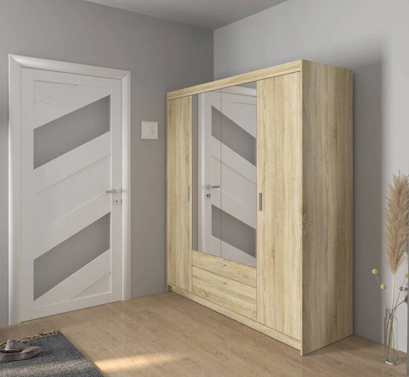 FURNIX Armoire Eliza 4D Avec Miroir 2 FURNIX Armoire Eliza 4D Avec Miroir – Image 2