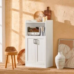 Buffet Meuble Micro-ondes FSB47-W -Armoire Soldes Boutique dd122a33827a4eee9410f12a2e213ec8