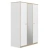 Armoire 3 Portes 1 Miroir L136 Cm Tulle