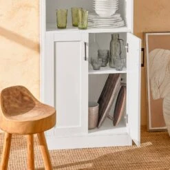Buffet Meuble Micro-ondes FSB47-W -Armoire Soldes Boutique de86a2a258464a66bff69e1529d968f3