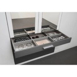 Armoire à Portes Battantes Hildesheim -Armoire Soldes Boutique drehtuerenschrank hildesheim alpinweiss graumetallic mit spiegeltuer en 4842564