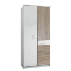 Armoire à Portes Pivotantes Julan I -Armoire Soldes Boutique drehtuerenschrank julan i alpinweiss eiche saegerau dekor ohne spiegeltuer en 3606793