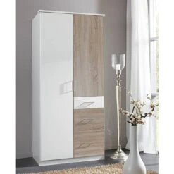 Armoire à Portes Pivotantes Julan I -Armoire Soldes Boutique drehtuerenschrank julan i alpinweiss eiche saegerau dekor ohne spiegeltuer en 3606797