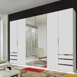 Armoire à Portes Battantes Level 36A -Armoire Soldes Boutique drehtuerenschrank level 36a alpinweiss 300 cm 6 tuerig 216 cm mit spiegeltuer en 4908944