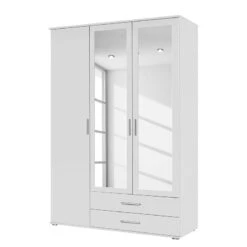 Armoire à Portes Pivotantes Rasant -Armoire Soldes Boutique drehtuerenschrank rasant alpinweiss 127 cm 3 tuerig 2 spiegeltueren 2595734