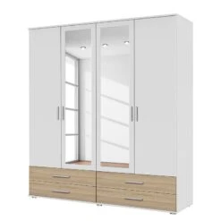 Armoire Rasant-Extra I -Armoire Soldes Boutique drehtuerenschrank rasant extra i alpinweiss eiche sonoma dekor 168 cm 4 tuerig 2 spiegeltueren 2670394