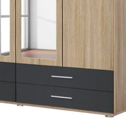 Armoire Rasant-Extra I -Armoire Soldes Boutique drehtuerenschrank rasant extra i anthrazit eiche sonoma dekor 168 cm 4 tuerig 2 spiegeltueren 2672990