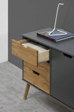 Buffet Java 3 Tiroir 2 Porte Anthracite -Armoire Soldes Boutique e61893f5cbb94539bdd58deb39834860