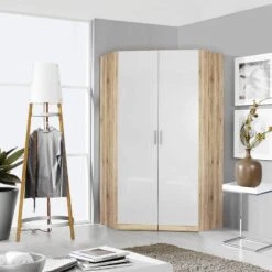 Armoire D'angle Celle -Armoire Soldes Boutique eckschrank celle eiche sonoma dekor hochglanz weiss 2110102