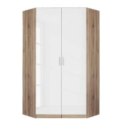 Armoire D'angle Celle -Armoire Soldes Boutique eckschrank celle hochglanz weiss eiche sanremo hell dekor 2110082