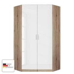 Armoire D'angle Celle -Armoire Soldes Boutique eckschrank celle hochglanz weiss eiche sanremo hell dekor 2117734