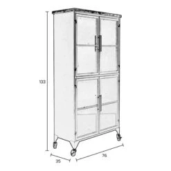 Vitrine En Bois Et Métal -Armoire Soldes Boutique fe498731fa3b4d12b741cdb5a0b97a01