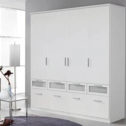 Armoire à Portes Battantes Bochum -Armoire Soldes Boutique rauch bochum drehtuerenschrank kombischrank alpinweiss absetzungen milchglas m ra ssk boc 966 1