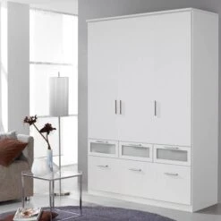 Armoire à Portes Battantes Bochum -Armoire Soldes Boutique rauch bochum drehtuerenschrank kombischrank alpinweiss absetzungen milchglas m ra ssk boc 966 11
