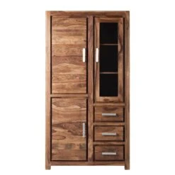 Vitrine OHIO A -Armoire Soldes Boutique vitrinenschrank ohio sheesham massiv 4203120