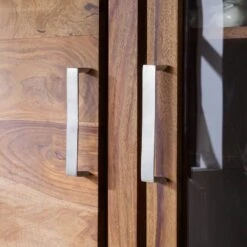 Vitrine OHIO A -Armoire Soldes Boutique vitrinenschrank ohio sheesham massiv 4257532