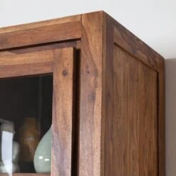 Vitrine OHIO A -Armoire Soldes Boutique vitrinenschrank ohio sheesham massiv 4257536