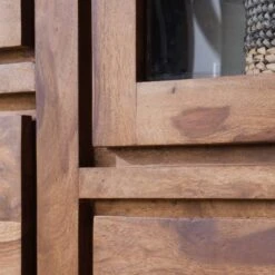 Vitrine OHIO A -Armoire Soldes Boutique vitrinenschrank ohio sheesham massiv 4257544