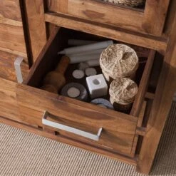 Vitrine OHIO A -Armoire Soldes Boutique vitrinenschrank ohio sheesham massiv 4257548