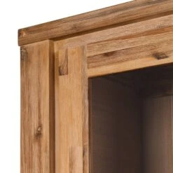 Armoire Vitrine Toumanar -Armoire Soldes Boutique vitrinenschrank toumanar akazie teilmassiv akazie sand 3627485